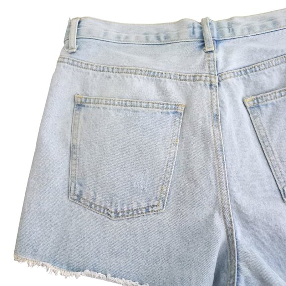 Forever 21 Light Wash Denim Shorts - Women’s Casual Cutoff High-Waisted Shorts, - Picture 5 of 11